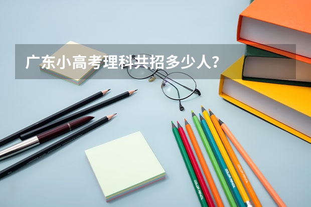 广东小高考理科共招多少人？