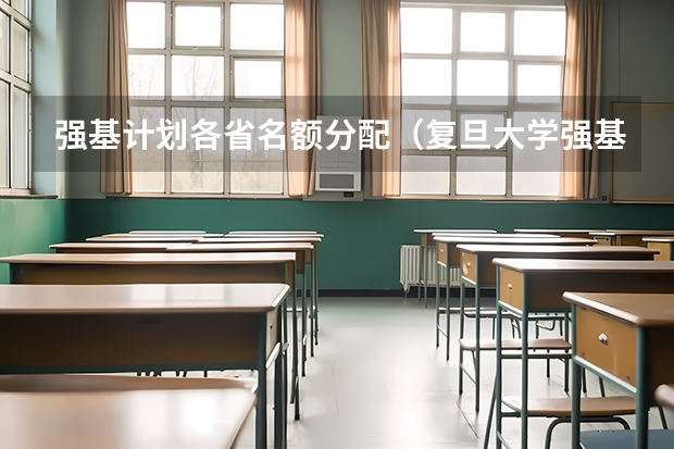 强基计划各省名额分配（复旦大学强基计划招生人数）