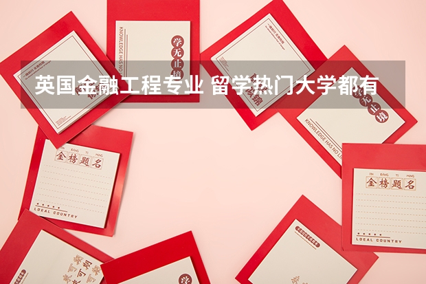 英国金融工程专业 留学热门大学都有什么要求