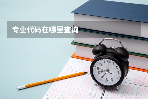 专业代码在哪里查询