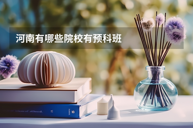 河南有哪些院校有预科班