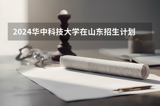 2024华中科技大学在山东招生计划