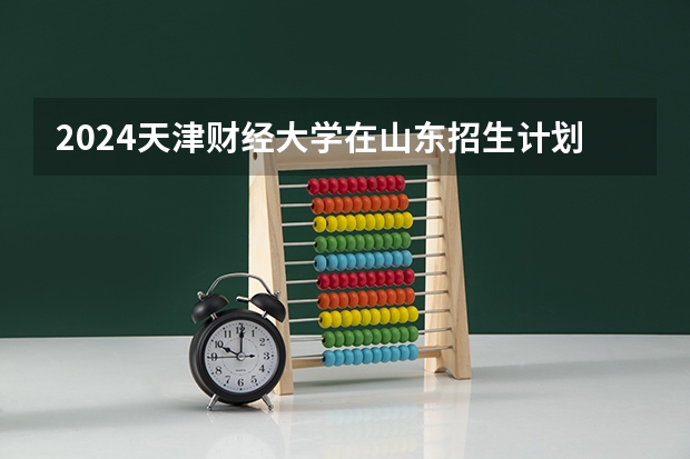 2024天津财经大学在山东招生计划