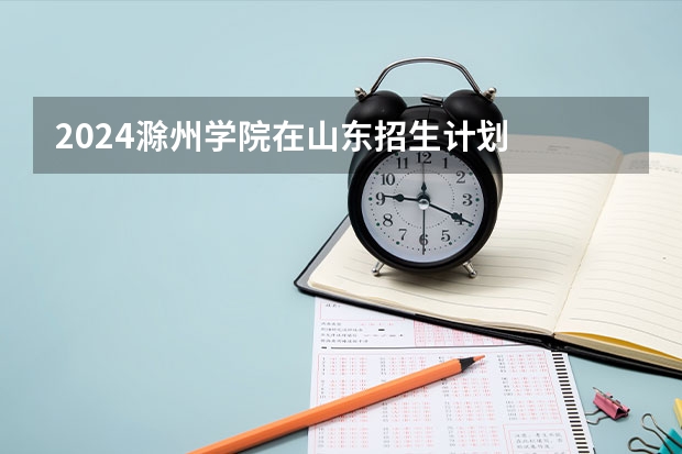 2024滁州学院在山东招生计划