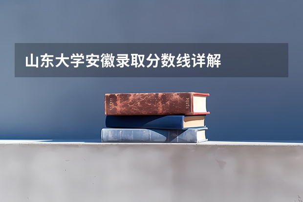山东大学安徽录取分数线详解