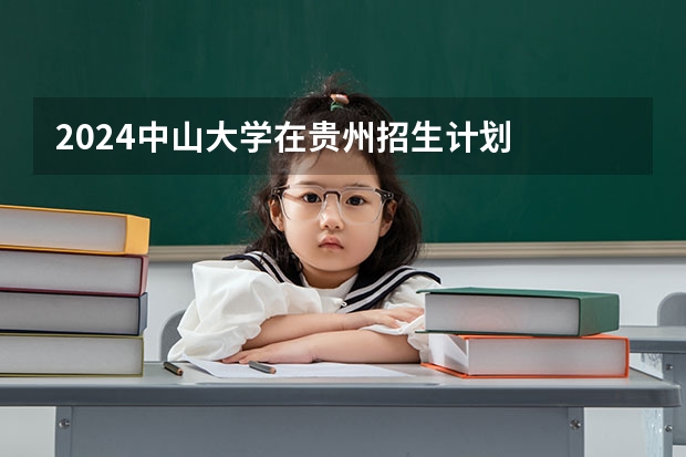 2024中山大学在贵州招生计划